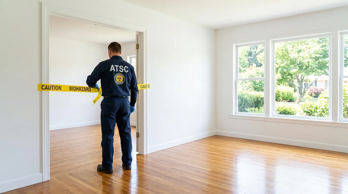 Certified biohazard cleanup crew performing Decomposition Cleanup in Valley Glen